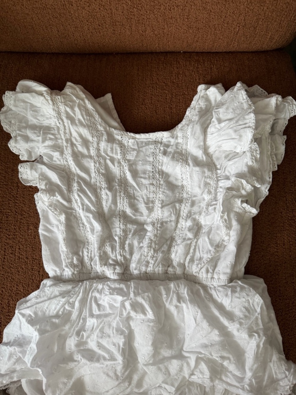 White Ruffled Dress - Picture 2 of 4